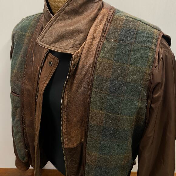 Wilsons Adventure Bound AB Brown Leather Bomber Jacket Thinsulate Lined Men's L - Picture 5 of 13